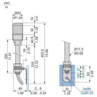 Schneider Tower R 40mm 24V        XVC4B1 