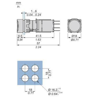 GS Leuchtdrucktaster rund rot  XB6AW4B5B 