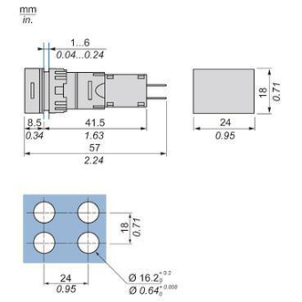 Schneider Leuchtmelder recht-   XB6DV5BB 