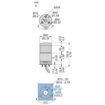 Schneider Tower R 60mm 24V     XVC6B15SK 