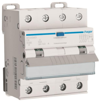 Hager Fi-LS 4P 10kA C-6A 300mA   AFX456D 