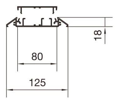 Hager Aufbodenkanal Alu     AKA181250ELN 