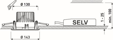 TRIL Einbauleuchten Toko Refl.sw 9902140 