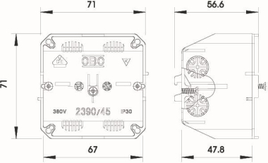 OBO 2390 Geräteeinbaudose f.Geräte 