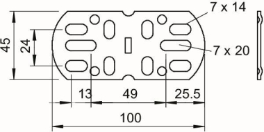 OBO VF AZK FT Längs-u.Winkelverbinder f 