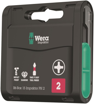 Wera            Bit-Box 15 Impaktor PH 2 