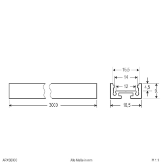 EVN U-Profil, extra flach       APXSB300 