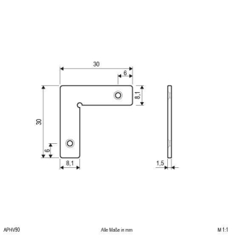 EVN 90° Eckverbinder für         APH V90 
