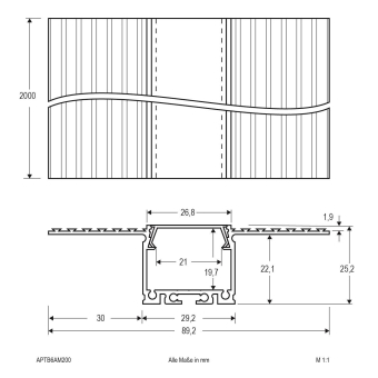 EVN Alu Trockenbauprofil mit  APTB6AM200 