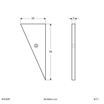 EVN Alu-Endabschlussplatte weiß  APKVEAP 