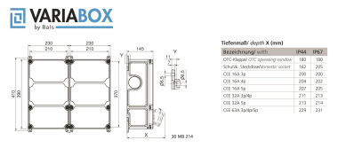 Bals VARIABOX-L Duo IP44 6xSteckd. 89148 