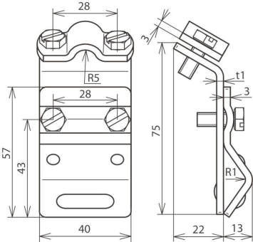 DEHN Dachrinnenklemme             338009 