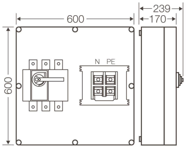 HENS Mi-Lasttrennschaltergehäuse  MI7865 