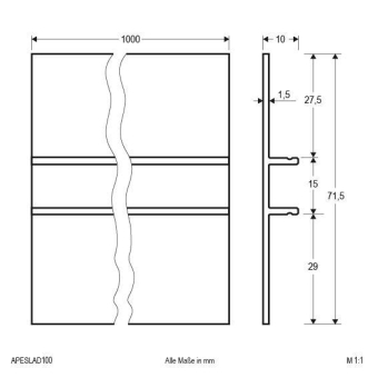 EVN Alu-Abdeckung / Blende    APESLAD100 