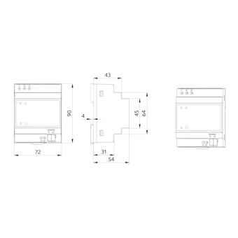 BEG Netzteil Hutschienenmontage grau IP2 