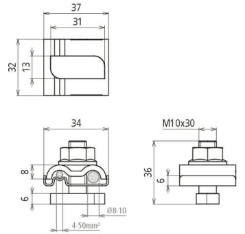 Dehn 540262  UEK 8.10 AQ4 50 HKSBM10 V2A 