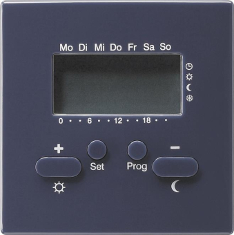 GIRA 237046 RTR 230V m.Uhr blau 