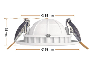 LAS LED Downlight GHOST rund  LS-GR4WW-F 