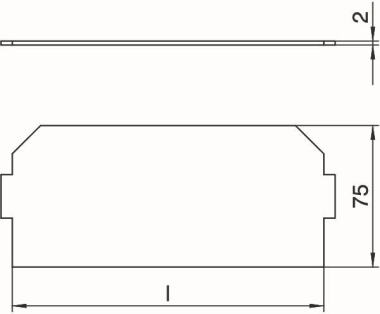OBO LPA UT4 Leerplatzabdeckung 208x76mm 