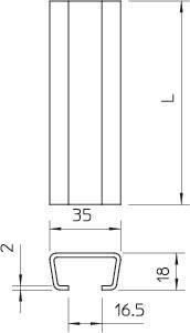 OBO AMS3518UP2000A2 Profilschiene 