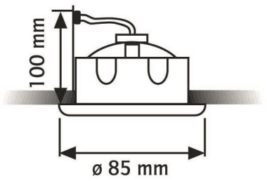 RUTEC Einbaustrahler max.1x50W    R55884 