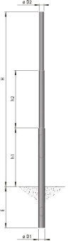 Albert Stahlmast 7000 mm          690070 