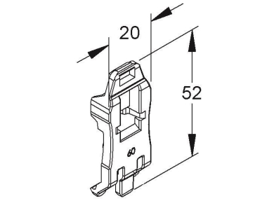 Kleinhuis Halteklammer B=52mm L=20mm K60 