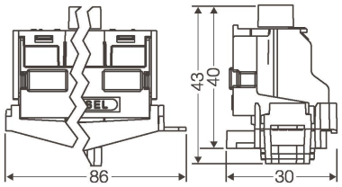 HENS Steckklemme f. Tragsschiene  FCPN10 