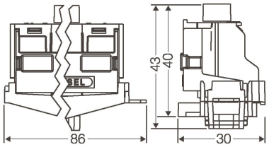 HENS Steckklemme f. Tragsschiene  FCPN10 