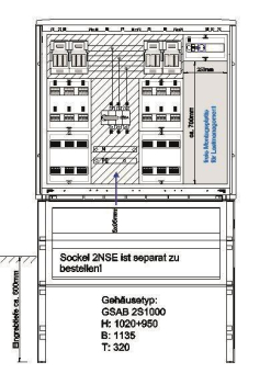 GSAB Verteilerschrank  2S1000Emob12x11KW 