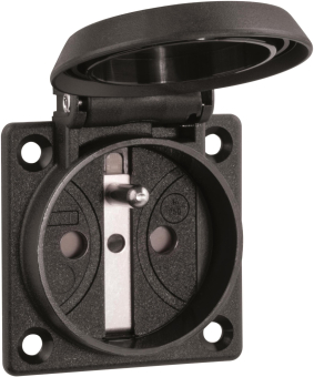 ABL Einbau-Steckdose schwarz     1662002 