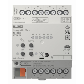 Jung KNX Heizungsaktor 6fach  36006 1S R 