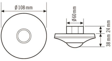 ESY Decken-Präsenzmelder  PD-C360i/8 MIC 