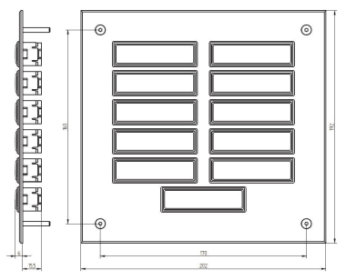 GRO UP Klingeltableau mit          55831 