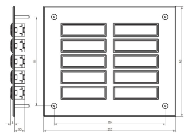 GRO UP Klingeltableau mit          55830 