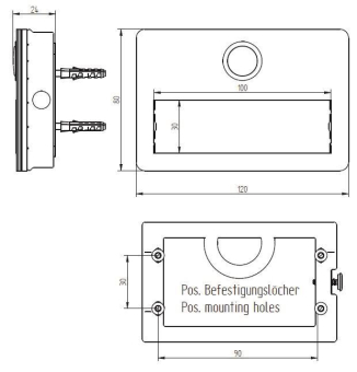 Grothe Etagenplatte 1 We  ETA 643 LED sw 