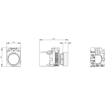 Siemens 3SU11000AB101CA0 Drucktaster 