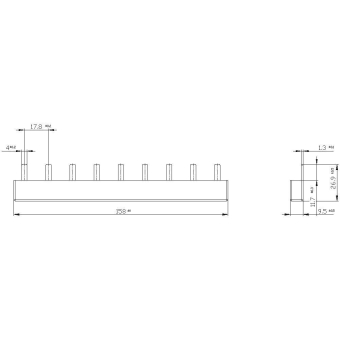 Siemens Stiftsammelschiene 10qmm 5ST3614 