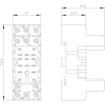 Siemens LZS:PT78730 Sockel f.Relais 3W 