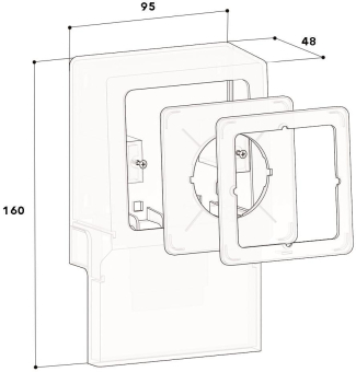 GGK Geräteträger leer 1fach Univer. 1939 