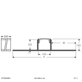 EVN Alu Trockenbauprofil,     APTB2AM200 