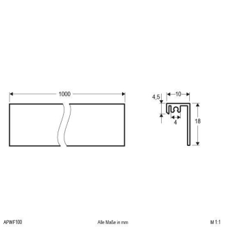 EVN APWF100 Alu-Blende 1000 mm  APWF 100 