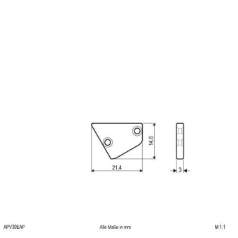 EVN Alu-Endabschlussplatte plan APV30EAP 