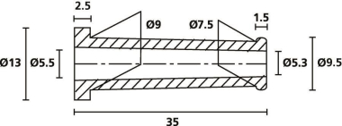 Hellermann HV2101A-PVC-FR-BK(1000) 