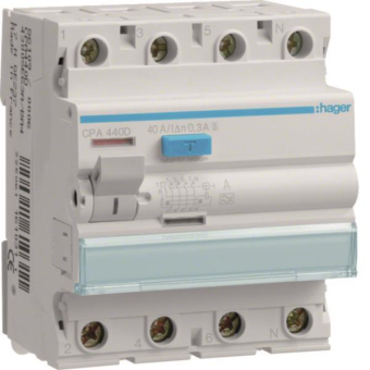 Hager Fi-Schalter 4polig 6kA 40A CPA440D 
