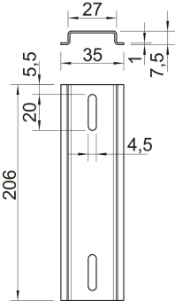OBO 2069 T250 FS Hutschiene in 