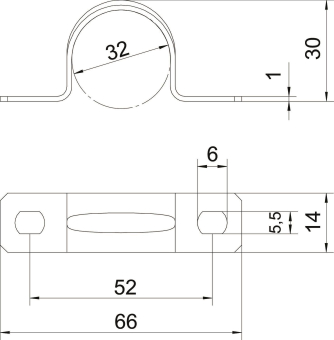 OBO 605 32 A4 Befestigungsschelle 