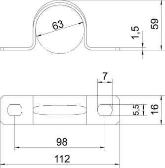 OBO 605 63 A4 Befestigungsschelle 