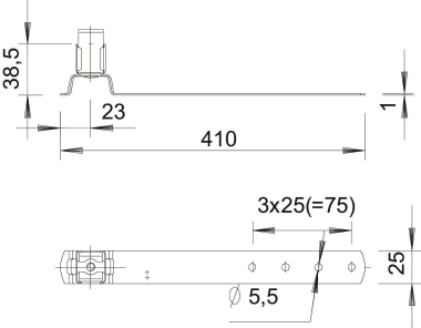 OBO 157 F-VA 410 Dachleitungshalter 8mm 