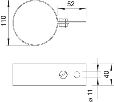 OBO 301 DIN-110 Regenrohrschelle 110mm 